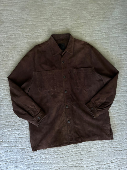 Vintage J. Ferrar Suede 100% Leather Button Up Jacket