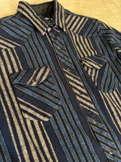 Wrangler Thick Blue/Black/Gray Pearl Snap
