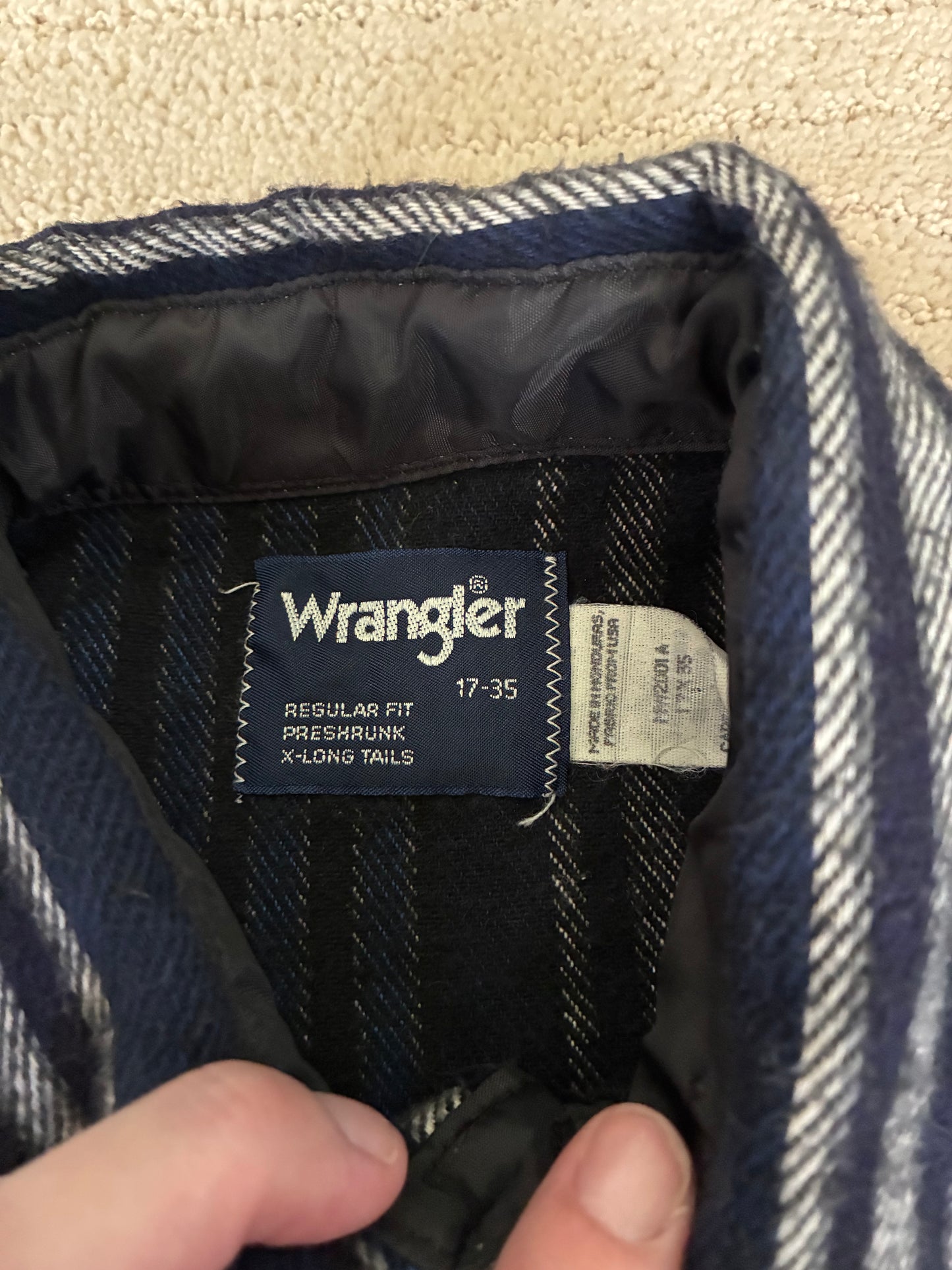 Wrangler Thick Blue/Black/Gray Pearl Snap