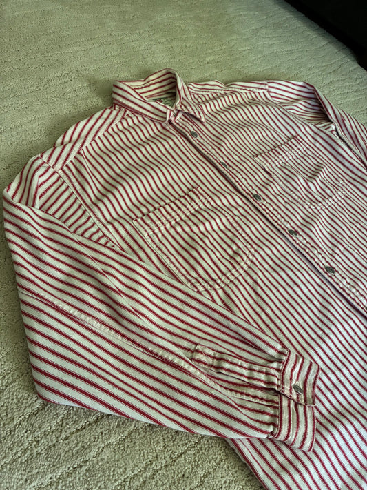Vintage Levi's Red Pin Stripe Cotton Button Up