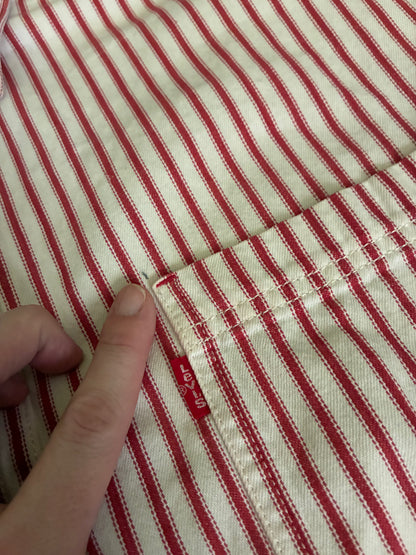 Vintage Levi's Red Pin Stripe Cotton Button Up