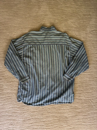 Vintage High Advantage 100% Cotton Pin Stripe Button Up