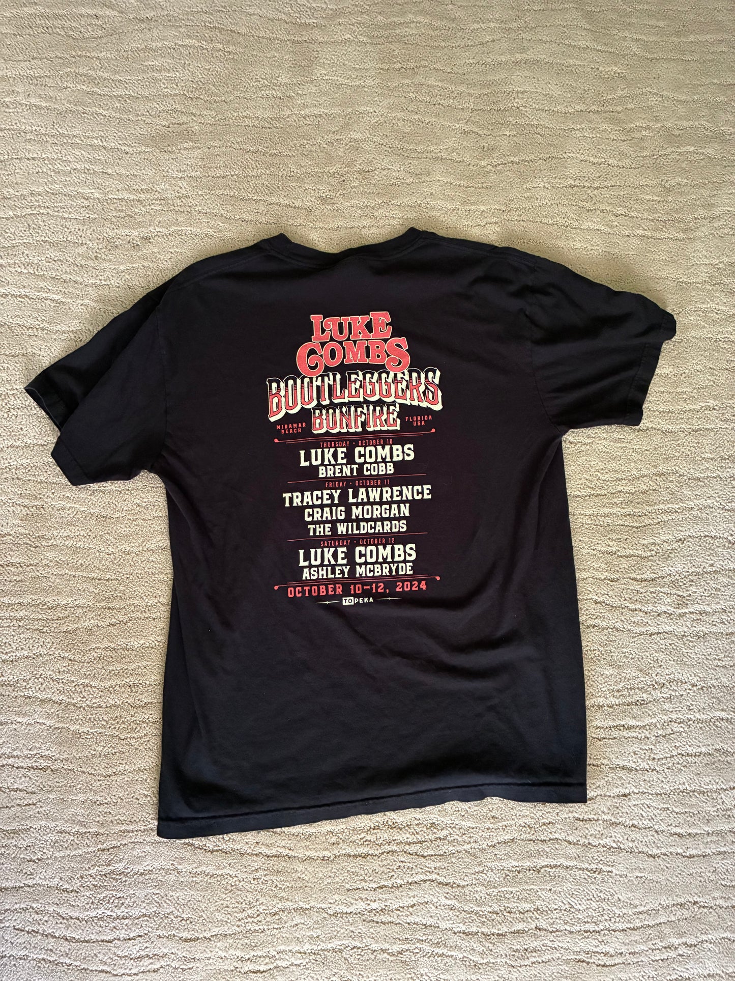 Luke Combs Bootleggers Bonfire Concert Tee Shirt Comfort Colors