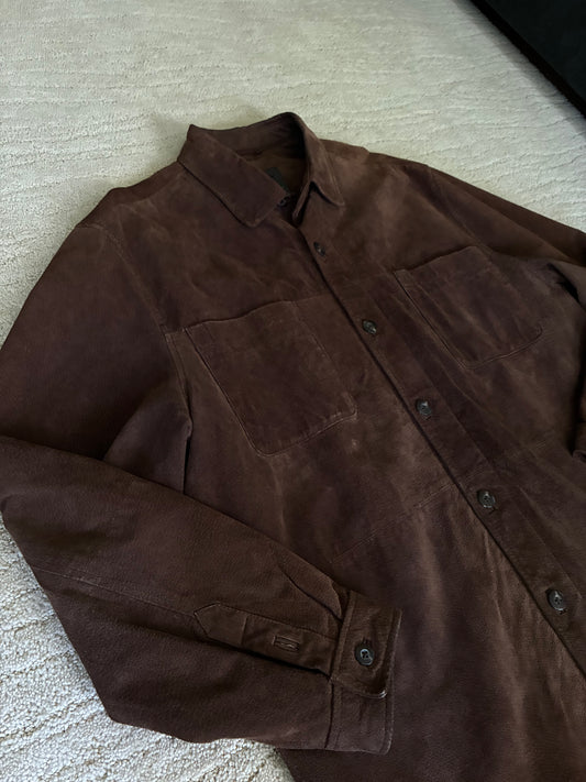 Vintage J. Ferrar Suede 100% Leather Button Up Jacket