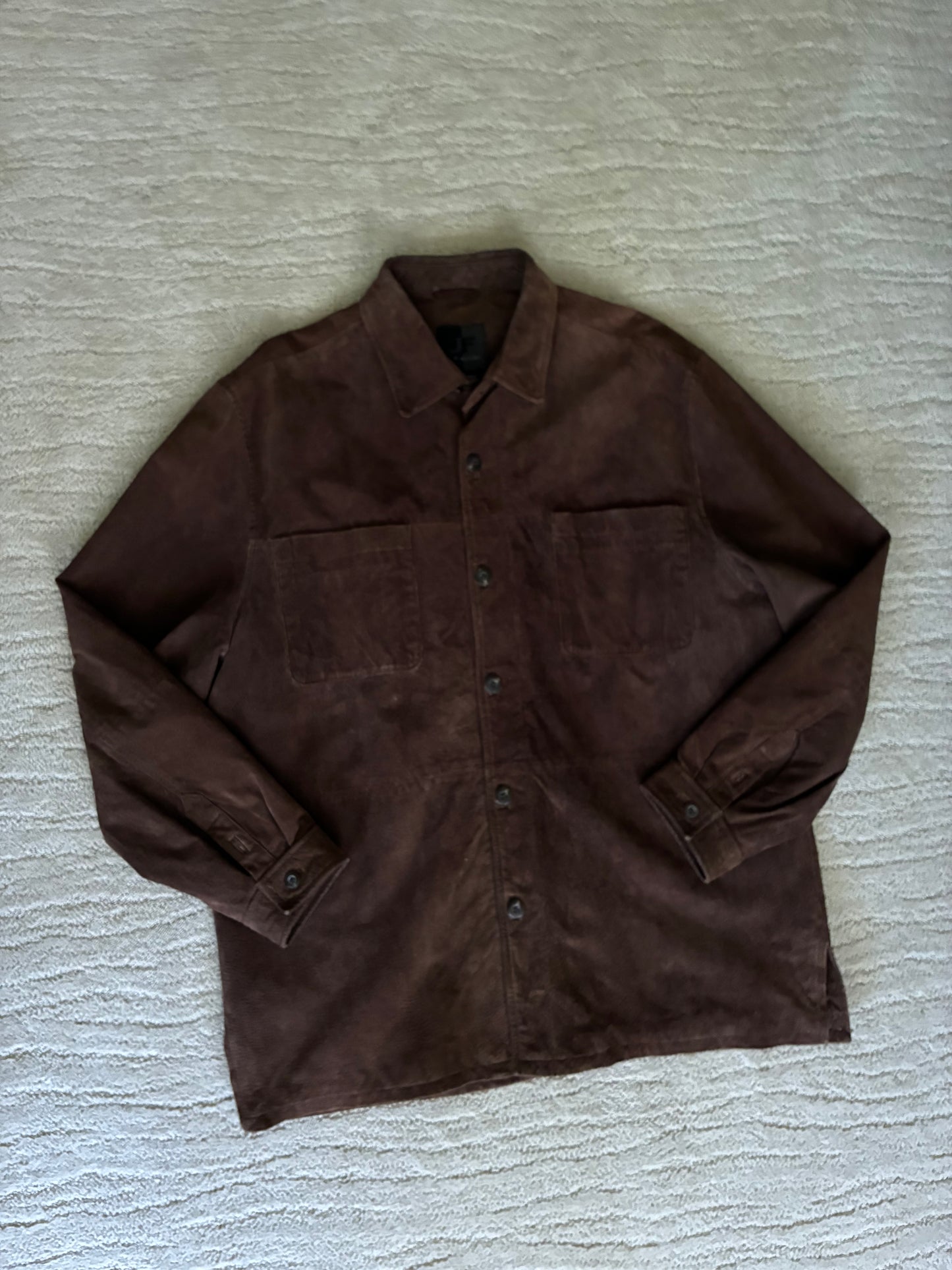 Vintage J. Ferrar Suede 100% Leather Button Up Jacket