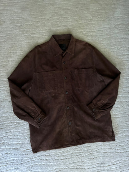 Vintage J. Ferrar Suede 100% Leather Button Up Jacket