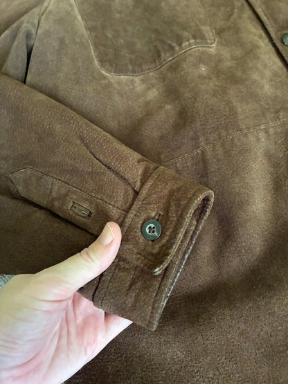 Vintage J. Ferrar Suede 100% Leather Button Up Jacket