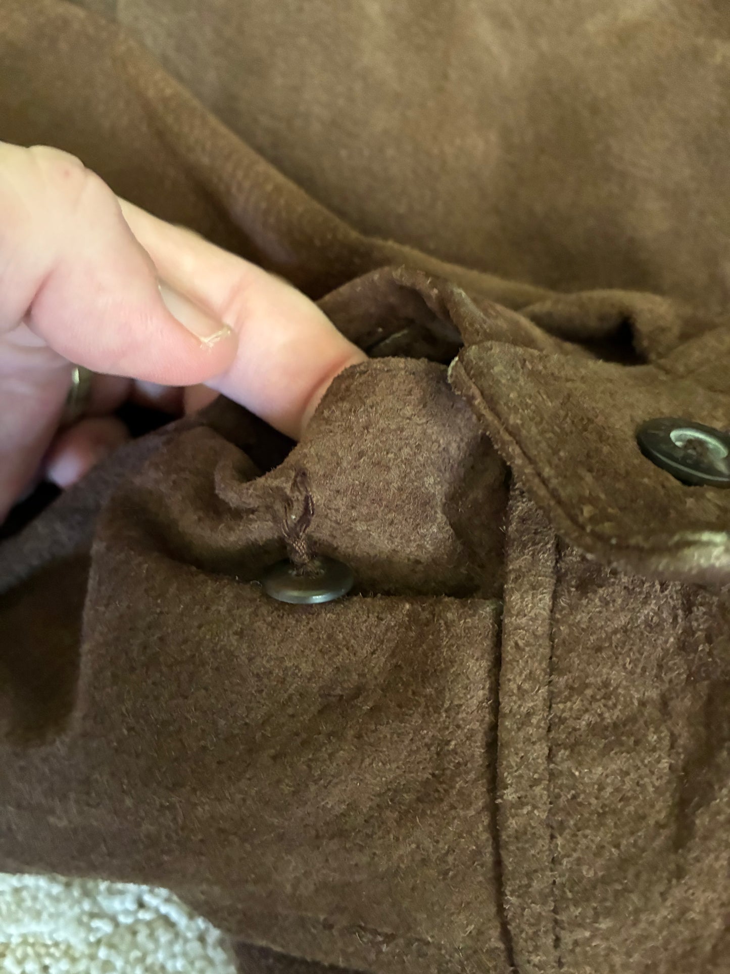 Vintage J. Ferrar Suede 100% Leather Button Up Jacket
