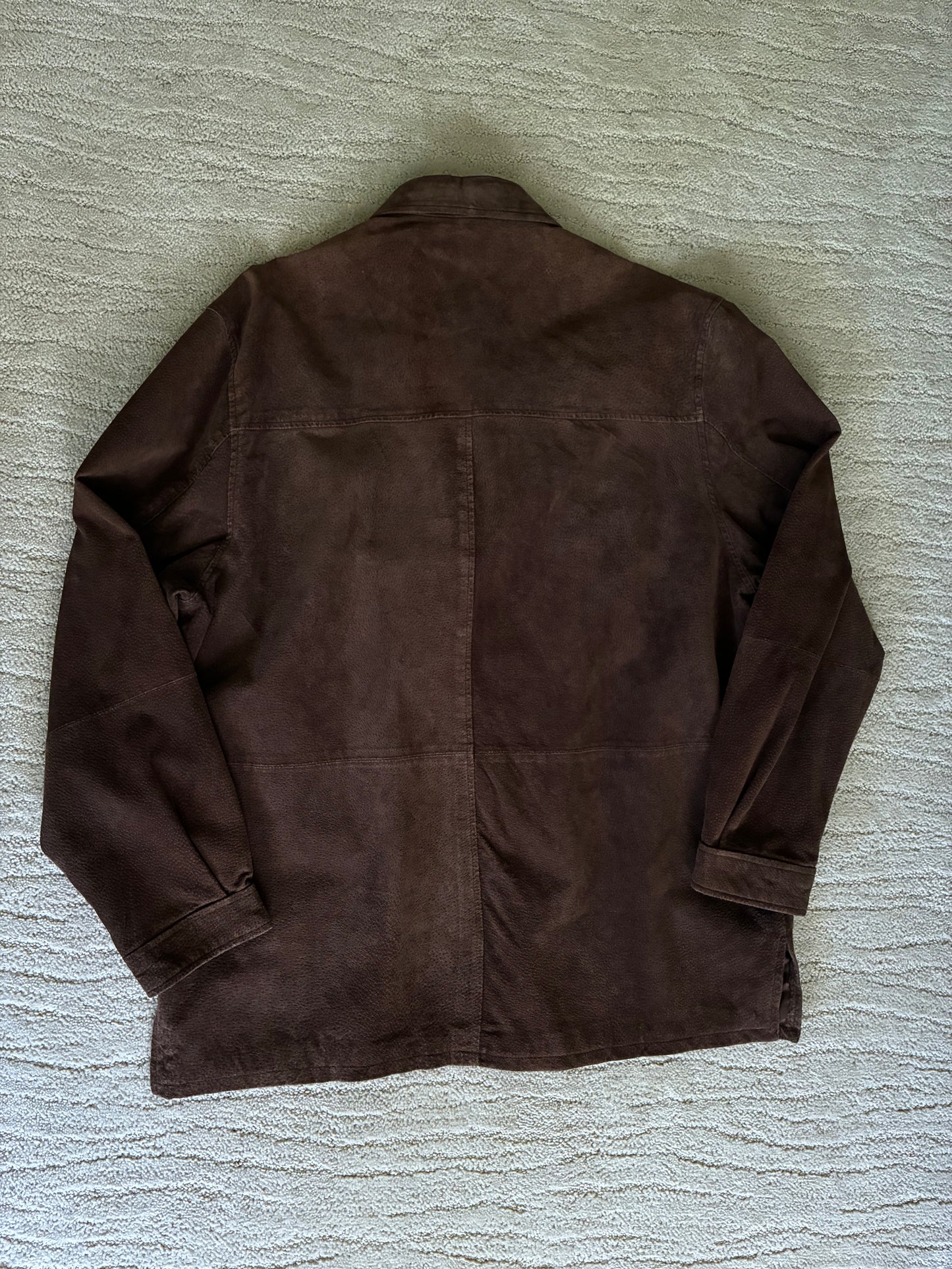 Vintage J. Ferrar Suede 100% Leather Button Up Jacket
