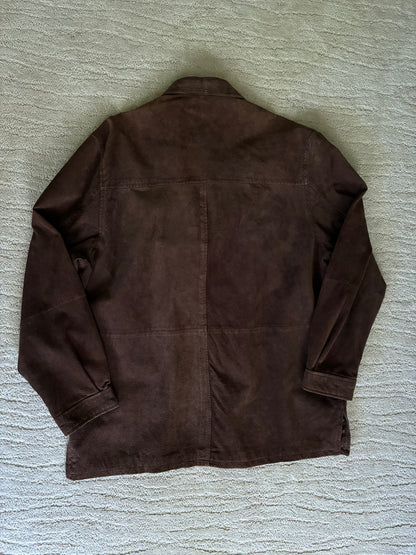 Vintage J. Ferrar Suede 100% Leather Button Up Jacket